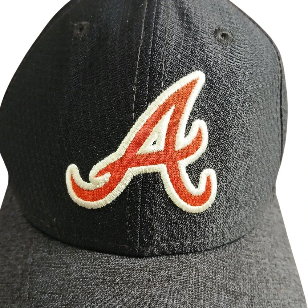 New Era 39THIRTY Atlanta‎ Braves Navy Orange Stretch Fit Hat Small-Medium MLB